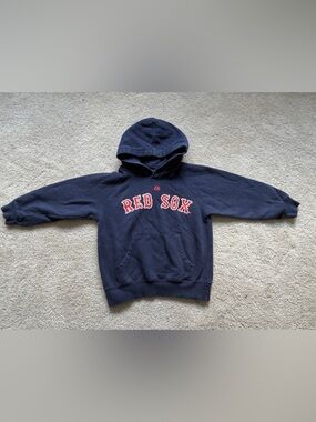 Majestic Navy Red Sox Kids Pullover Hoodie